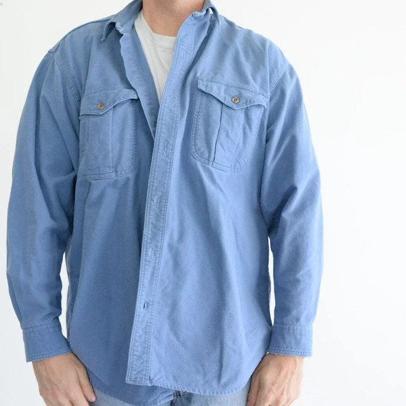 Vintage  Moose Creek Blue Button Up Long Sleeve Shirt - Picture 3 of 13